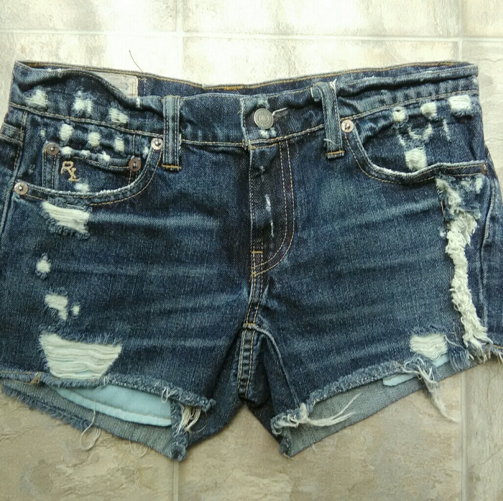 Polo RL Distressed Shorts